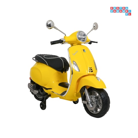 [LQ-051] Skuter Vespa ROMA na akumulator 2x35W 12V/7Ah EVA wolny start ekoskóra Bluetooth - żółty