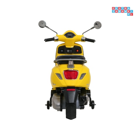 [LQ-051] Skuter Vespa ROMA na akumulator 2x35W 12V/7Ah EVA wolny start ekoskóra Bluetooth - żółty