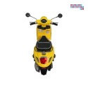 [LQ-051] Skuter Vespa ROMA na akumulator 2x35W 12V/7Ah EVA wolny start ekoskóra Bluetooth - żółty