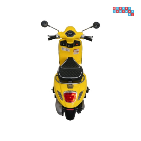 [LQ-051] Skuter Vespa ROMA na akumulator 2x35W 12V/7Ah EVA wolny start ekoskóra Bluetooth - żółty