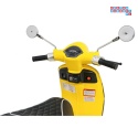 [LQ-051] Skuter Vespa ROMA na akumulator 2x35W 12V/7Ah EVA wolny start ekoskóra Bluetooth - żółty