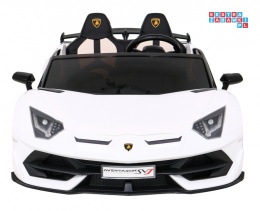 [SX2028] Lamborghini SVJ DRIFT 24V/7Ah z funkcją drift LED, koła EVA, pilot - biały