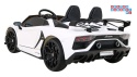 [SX2028] Lamborghini SVJ DRIFT 24V/7Ah z funkcją drift LED, koła EVA, pilot - biały