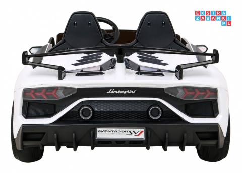 [SX2028] Lamborghini SVJ DRIFT 24V/7Ah z funkcją drift LED, koła EVA, pilot - biały