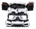 [SX2028] Lamborghini SVJ DRIFT 24V/7Ah z funkcją drift LED, koła EVA, pilot - biały