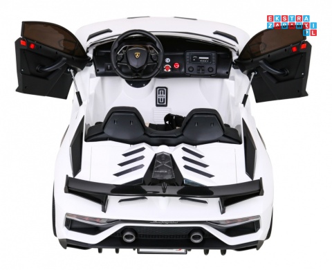 [SX2028] Lamborghini SVJ DRIFT 24V/7Ah z funkcją drift LED, koła EVA, pilot - biały
