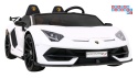 [SX2028] Lamborghini SVJ DRIFT 24V/7Ah z funkcją drift LED, koła EVA, pilot - biały