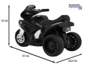 [JT5188] Motocykl BMW S1000 RR Mini trójkołowy na akumulator 6V/4Ah Dźwięki LED - czarny