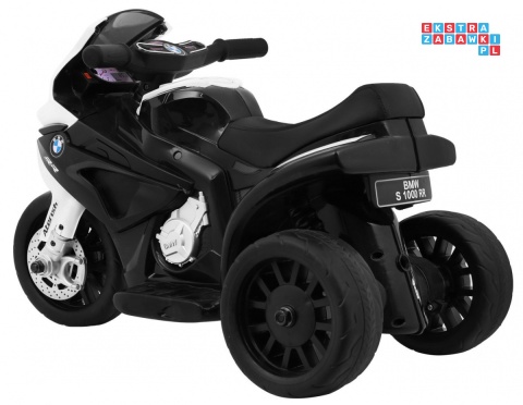 [JT5188] Motocykl BMW S1000 RR Mini trójkołowy na akumulator 6V/4Ah Dźwięki LED - czarny