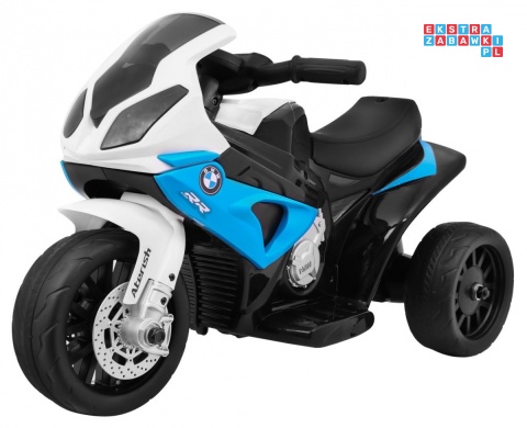 [JT5188] Motocykl BMW S1000 RR Mini trójkołowy na akumulator 6V/4Ah Dźwięki LED - niebieski