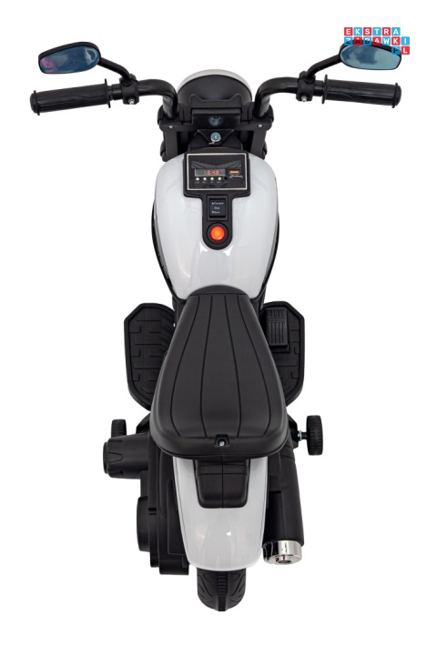 [AHL008] Motorek Chopper FASTER na akumulator 1x20W 6V/4.5Ah Radio FM Panel audio LED - biały