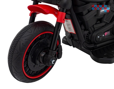 [AHL008] Motorek Chopper FASTER na akumulator 1x20W 6V/4.5Ah Radio FM Panel audio LED - czerwony