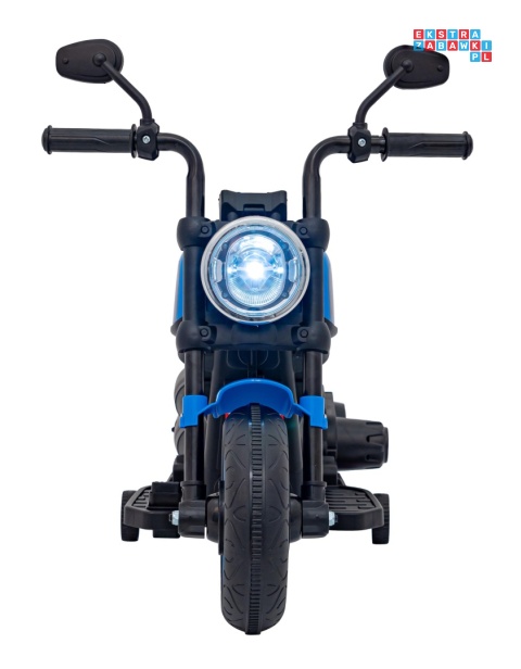 [AHL008] Motorek Chopper FASTER na akumulator 1x20W 6V/4.5Ah Radio FM Panel audio LED - niebieski