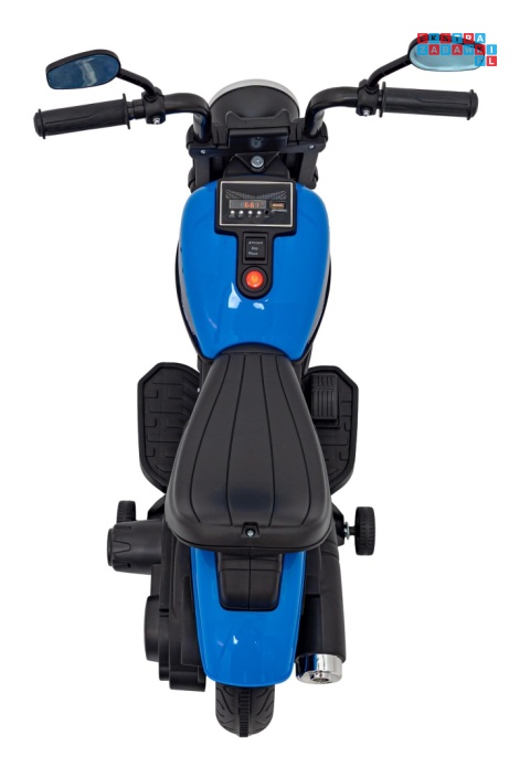 [AHL008] Motorek Chopper FASTER na akumulator 1x20W 6V/4.5Ah Radio FM Panel audio LED - niebieski