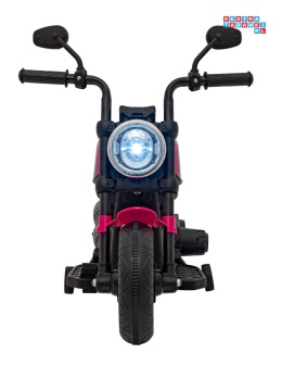 [AHL008] Motorek Chopper FASTER na akumulator 1x20W 6V/4.5Ah Radio FM Panel audio LED - różowy