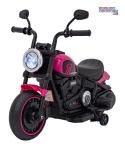[AHL008] Motorek Chopper FASTER na akumulator 1x20W 6V/4.5Ah Radio FM Panel audio LED - różowy
