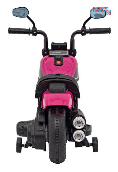 [AHL008] Motorek Chopper FASTER na akumulator 1x20W 6V/4.5Ah Radio FM Panel audio LED - różowy