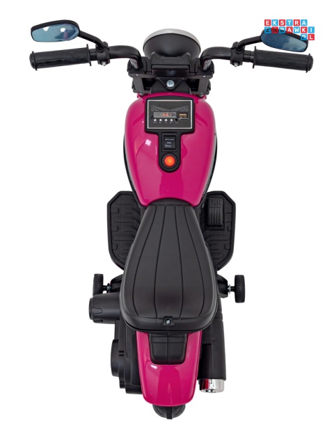 [AHL008] Motorek Chopper FASTER na akumulator 1x20W 6V/4.5Ah Radio FM Panel audio LED - różowy