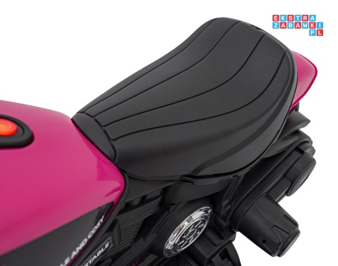 [AHL008] Motorek Chopper FASTER na akumulator 1x20W 6V/4.5Ah Radio FM Panel audio LED - różowy