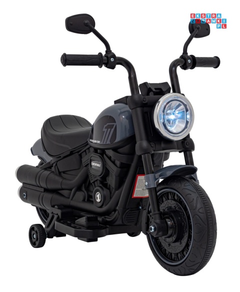 [AHL008] Motorek Chopper FASTER na akumulator 1x20W 6V/4.5Ah Radio FM Panel audio LED - czarny