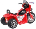 [JT568] Motorek Chopper trójkołowy na akumulator 1x20W 6V/4.5Ah Dźwięki Światła LED - czerwony