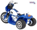 [JT568] Motorek Chopper trójkołowy na akumulator 1x20W 6V/4.5Ah Dźwięki Światła LED - niebieski