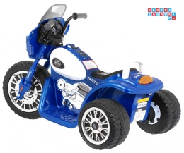 [JT568] Motorek Chopper trójkołowy na akumulator 1x20W 6V/4.5Ah Dźwięki Światła LED - niebieski