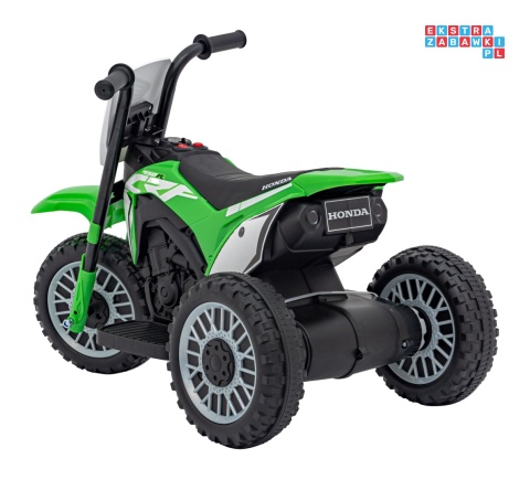 [H5] Motorek Cross Honda CRF 450R na akumulator 1x30W 6V/4,5Ah Gumowy Bieżnik Klakson - zielony