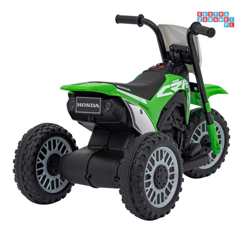 [H5] Motorek Cross Honda CRF 450R na akumulator 1x30W 6V/4,5Ah Gumowy Bieżnik Klakson - zielony