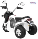[JC916] Motorek MiniBike na akumulator ok.25W 6V/4.5Ah Dźwięki LED Ekoskóra - biały