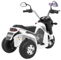[JC916] Motorek MiniBike na akumulator ok.25W 6V/4.5Ah Dźwięki LED Ekoskóra - biały