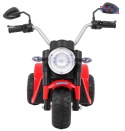 [JC916] Motorek MiniBike na akumulator ok.25W 6V/4.5Ah Dźwięki LED Ekoskóra - czerwony