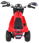 [JC916] Motorek MiniBike na akumulator ok.25W 6V/4.5Ah Dźwięki LED Ekoskóra - czerwony