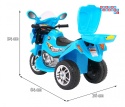 [LL1188] Motorek Trójkołowy BJX-088 dla najmłodszych na akumulator 1x18W 6V/4,5Ah Dźwięki Światła - niebieski