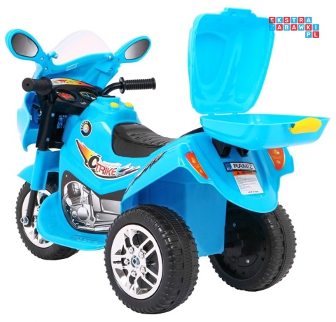 [LL1188] Motorek Trójkołowy BJX-088 dla najmłodszych na akumulator 1x18W 6V/4,5Ah Dźwięki Światła - niebieski