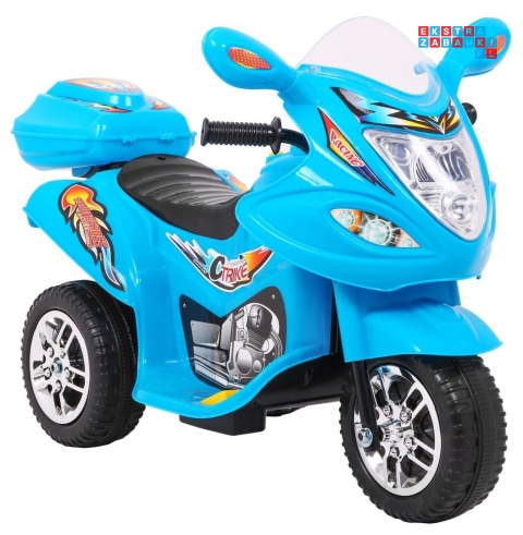 [LL1188] Motorek Trójkołowy BJX-088 dla najmłodszych na akumulator 1x18W 6V/4,5Ah Dźwięki Światła - niebieski