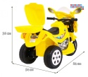 [LL1188] Motorek Trójkołowy BJX-088 dla najmłodszych na akumulator 1x18W 6V/4,5Ah Dźwięki Światła - żółty