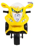 [LL1188] Motorek Trójkołowy BJX-088 dla najmłodszych na akumulator 1x18W 6V/4,5Ah Dźwięki Światła - żółty