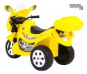 [LL1188] Motorek Trójkołowy BJX-088 dla najmłodszych na akumulator 1x18W 6V/4,5Ah Dźwięki Światła - żółty