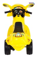 [LL1188] Motorek Trójkołowy BJX-088 dla najmłodszych na akumulator 1x18W 6V/4,5Ah Dźwięki Światła - żółty