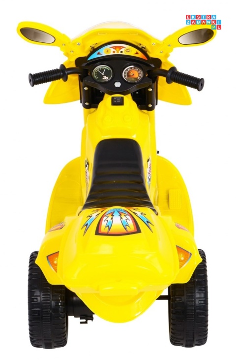 [LL1188] Motorek Trójkołowy BJX-088 dla najmłodszych na akumulator 1x18W 6V/4,5Ah Dźwięki Światła - żółty