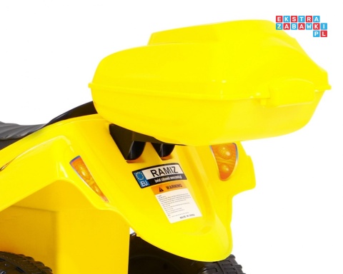 [LL1188] Motorek Trójkołowy BJX-088 dla najmłodszych na akumulator 1x18W 6V/4,5Ah Dźwięki Światła - żółty