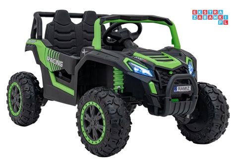 [A036] Auto Buggy UTV Racing na akumulator 4x45W 12V/10Ah MP3 Pilot Wolny Start - zielony