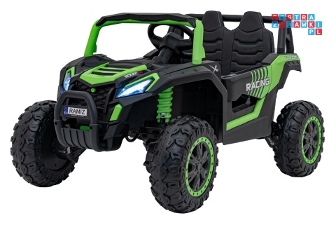 [A036] Auto Buggy UTV Racing na akumulator 4x45W 12V/10Ah MP3 Pilot Wolny Start - zielony