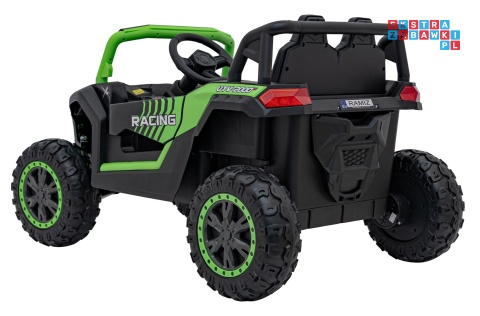 [A036] Auto Buggy UTV Racing na akumulator 4x45W 12V/10Ah MP3 Pilot Wolny Start - zielony