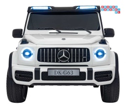 [DK-G63.STRONG] Mercedes Benz G63 AMG XXL STRONG dwuosobowy na akumulator 2x280W 24V/20Ah EVA LED Bluetooth - biały