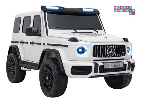 [DK-G63.STRONG] Mercedes Benz G63 AMG XXL STRONG dwuosobowy na akumulator 2x280W 24V/20Ah EVA LED Bluetooth - biały