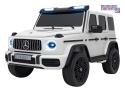 [DK-G63.STRONG] Mercedes Benz G63 AMG XXL STRONG dwuosobowy na akumulator 2x280W 24V/20Ah EVA LED Bluetooth - biały