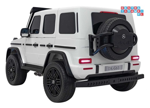 [DK-G63.STRONG] Mercedes Benz G63 AMG XXL STRONG dwuosobowy na akumulator 2x280W 24V/20Ah EVA LED Bluetooth - biały