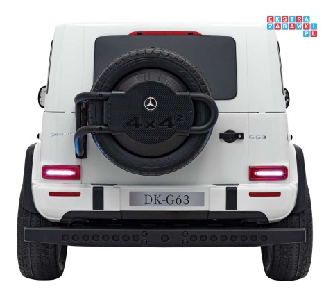 [DK-G63.STRONG] Mercedes Benz G63 AMG XXL STRONG dwuosobowy na akumulator 2x280W 24V/20Ah EVA LED Bluetooth - biały